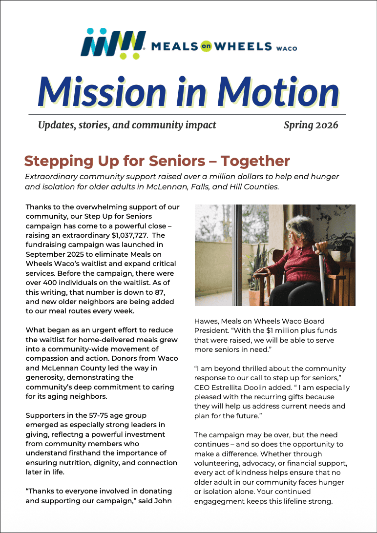 MOW Spring 2026 Newsletter cover
