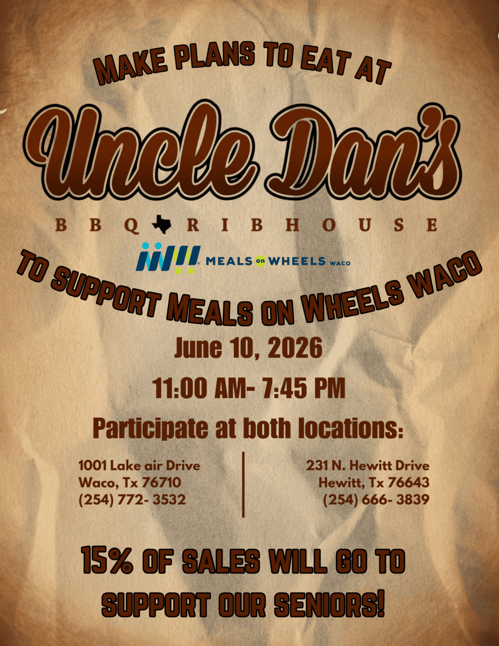 Uncle Dan's BBQ Flyer June 2026